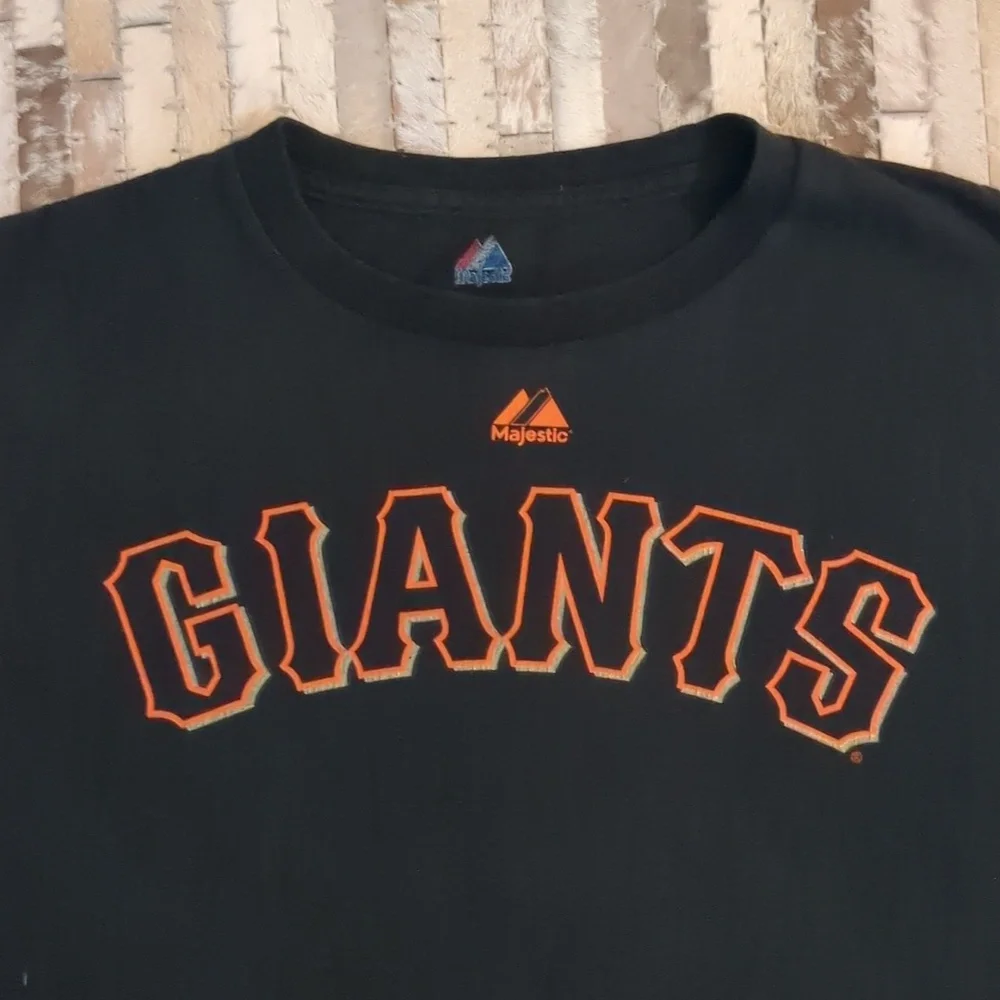 Vintage Majestic San‎ Francisco Giants Buster Posey 2010 World Series T-Shirt
